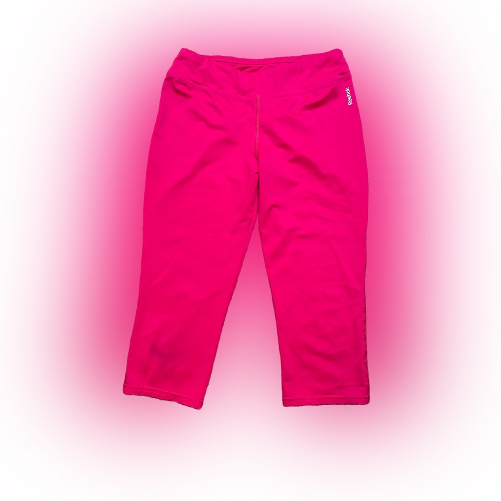 Reebok Girls Workout Leggings Size XL (16) Pink Capri Pant